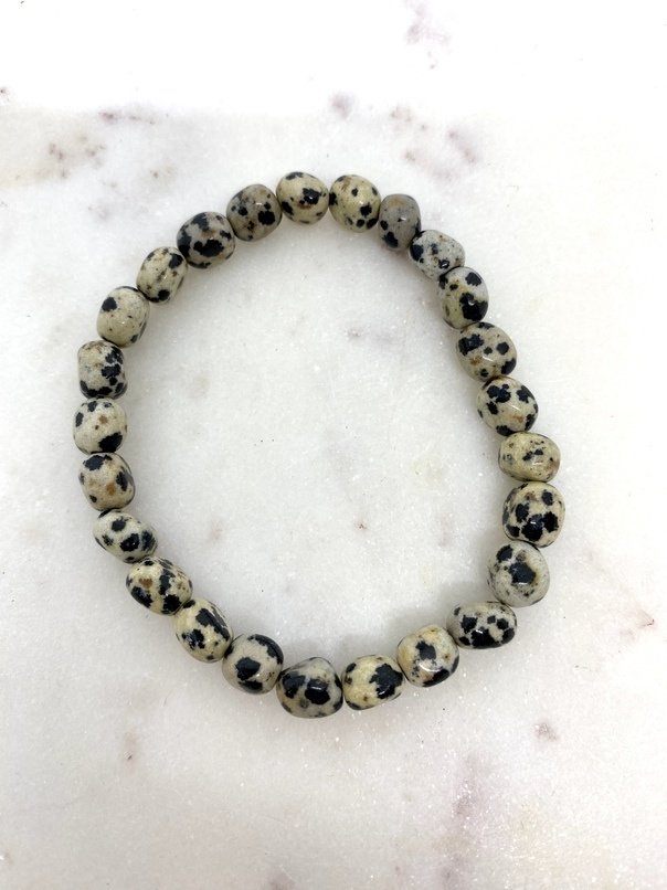 Dalmatian Jasper Crystal Bracelet