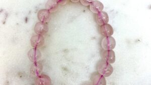 Rose Quartz Bead Crystal Bracelet