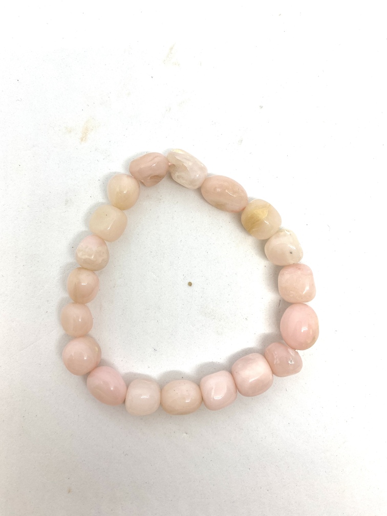 Pink Opal Dendrite Agate Bracelet