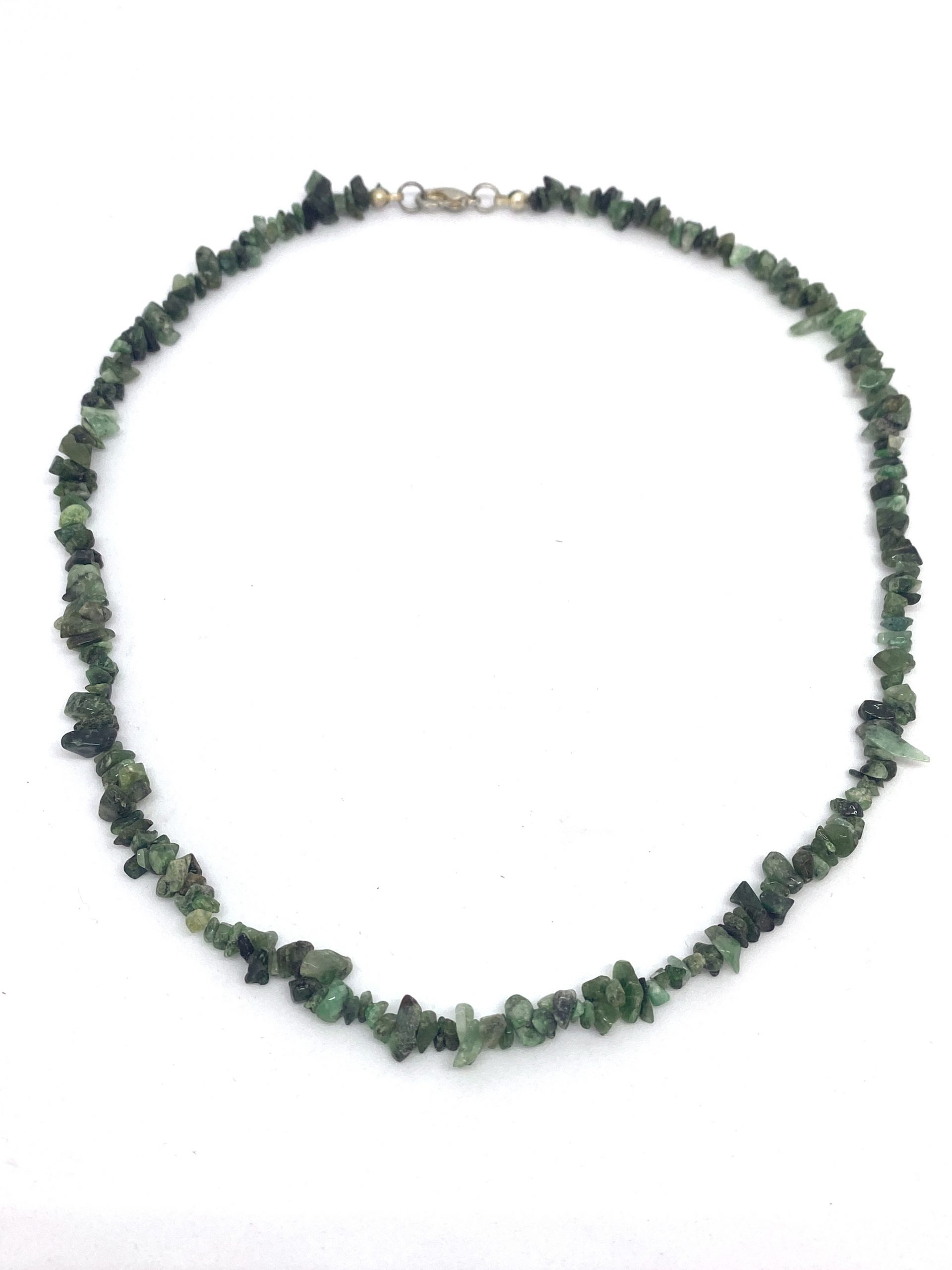Emerald Crystal Chip Necklace