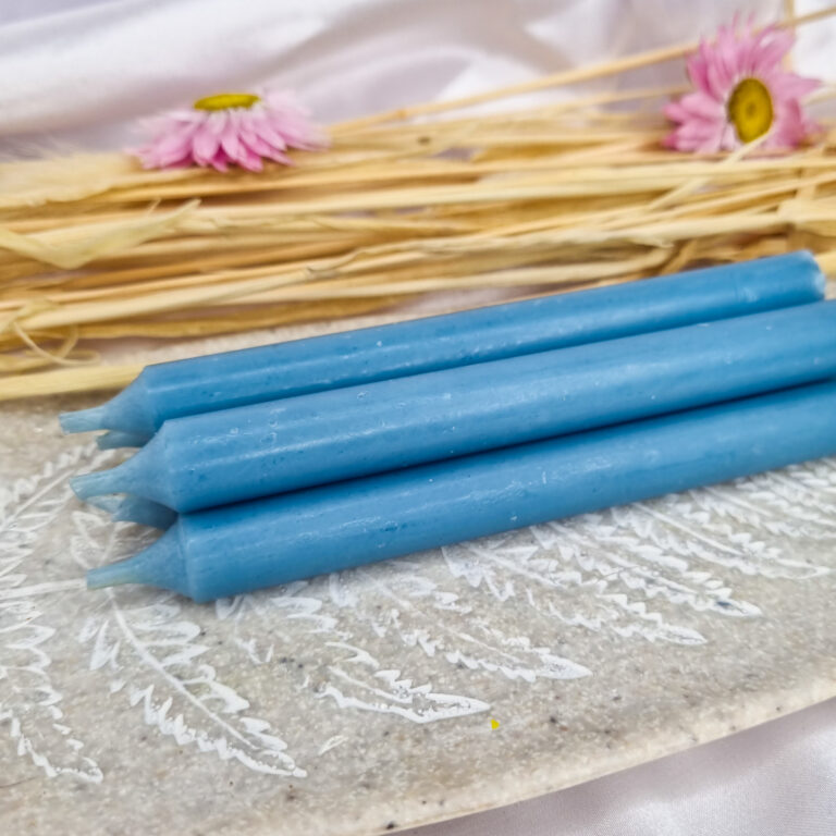 soft blue witch wish candles