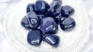 Blue Goldstone Crystal Tumbled