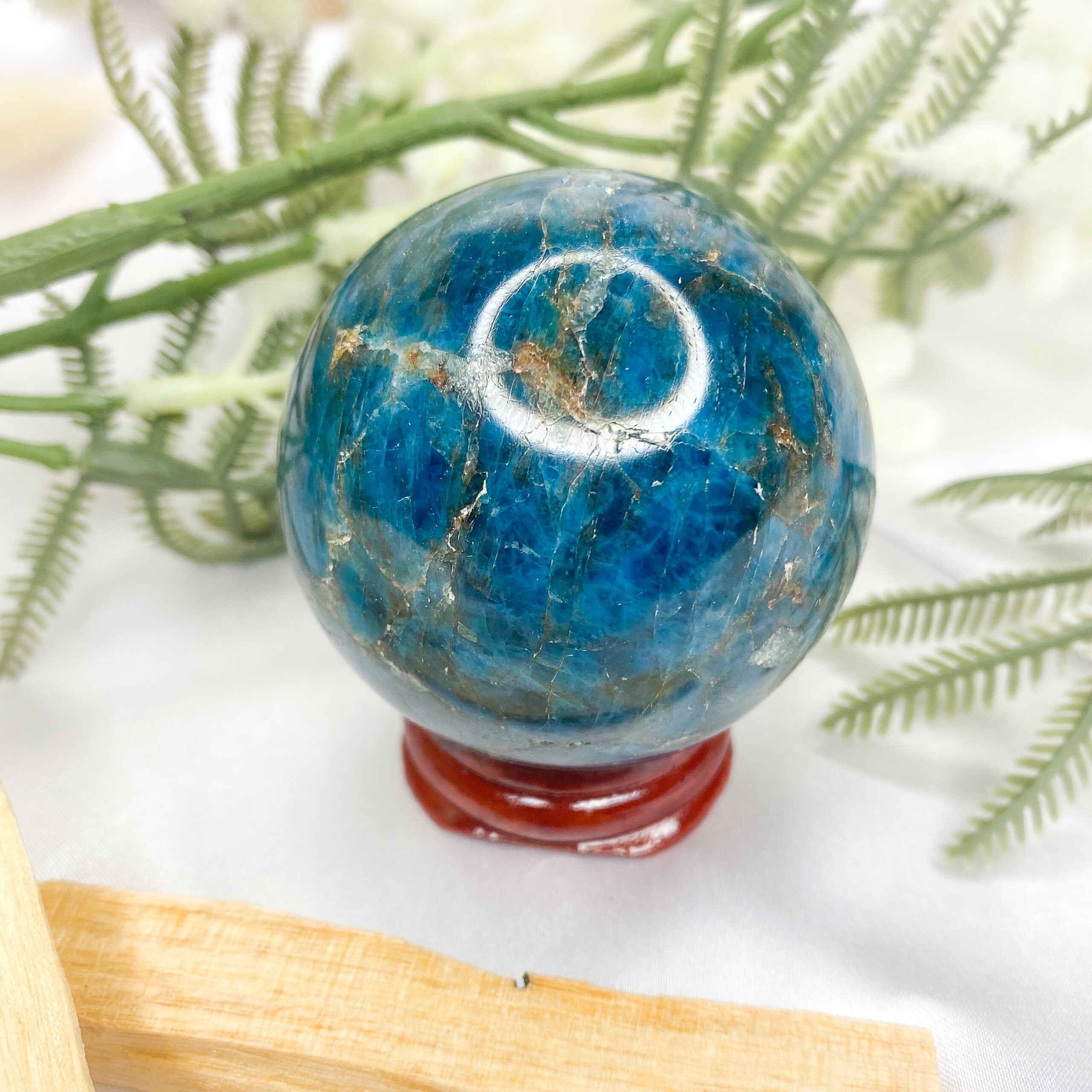 Blue Apatite Crystal Sphere 5cm