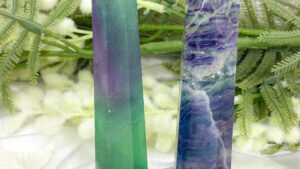 Rainbow Fluorite Crystal Point 9-12cm