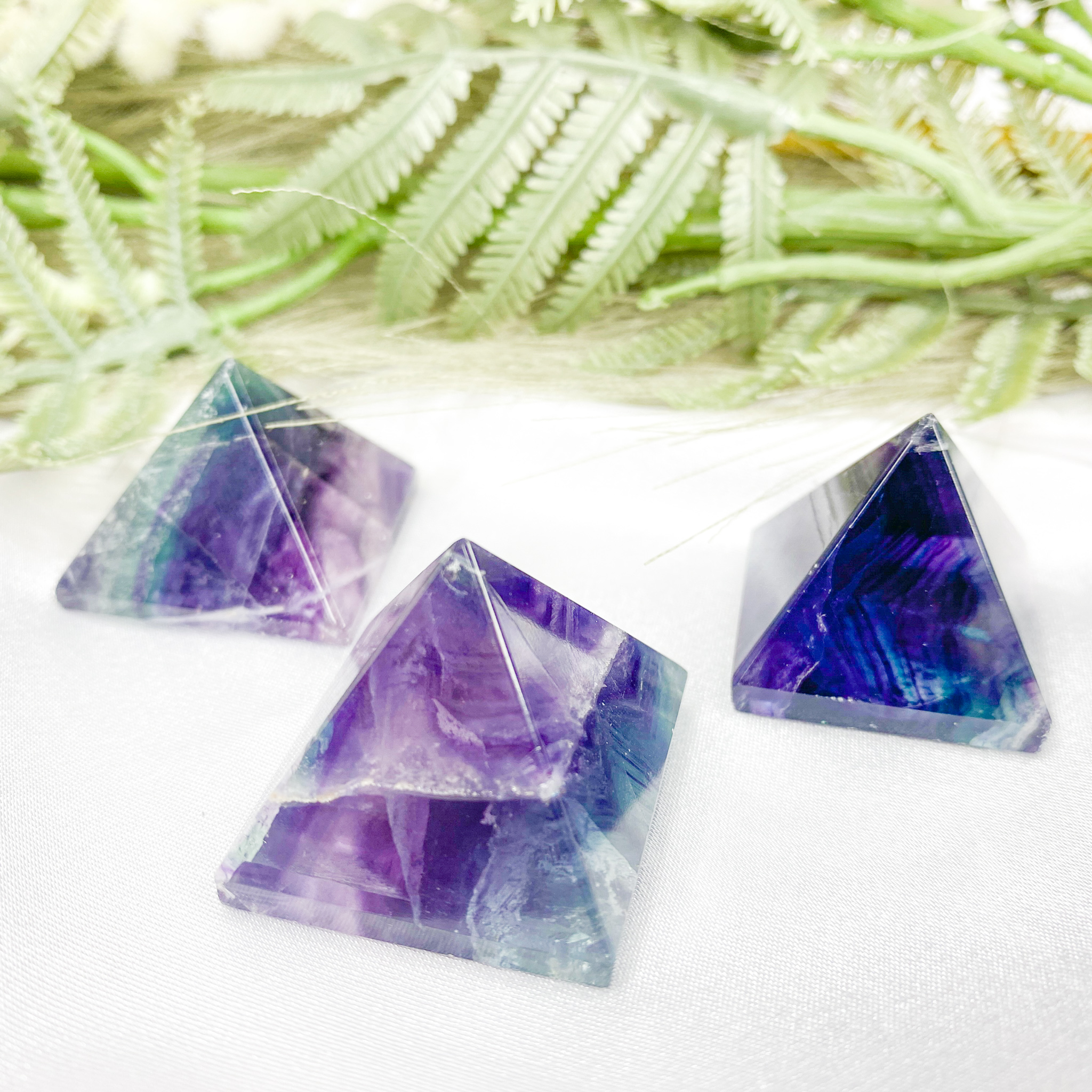 Rainbow Fluorite Crystal Pyramid 2.5cm