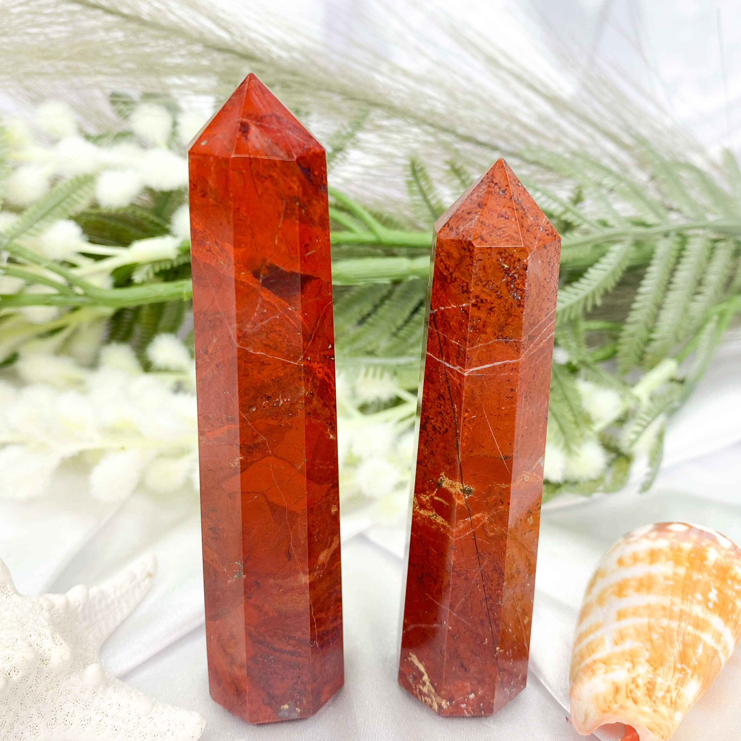 Red Jasper Crystal Point 10-12cm