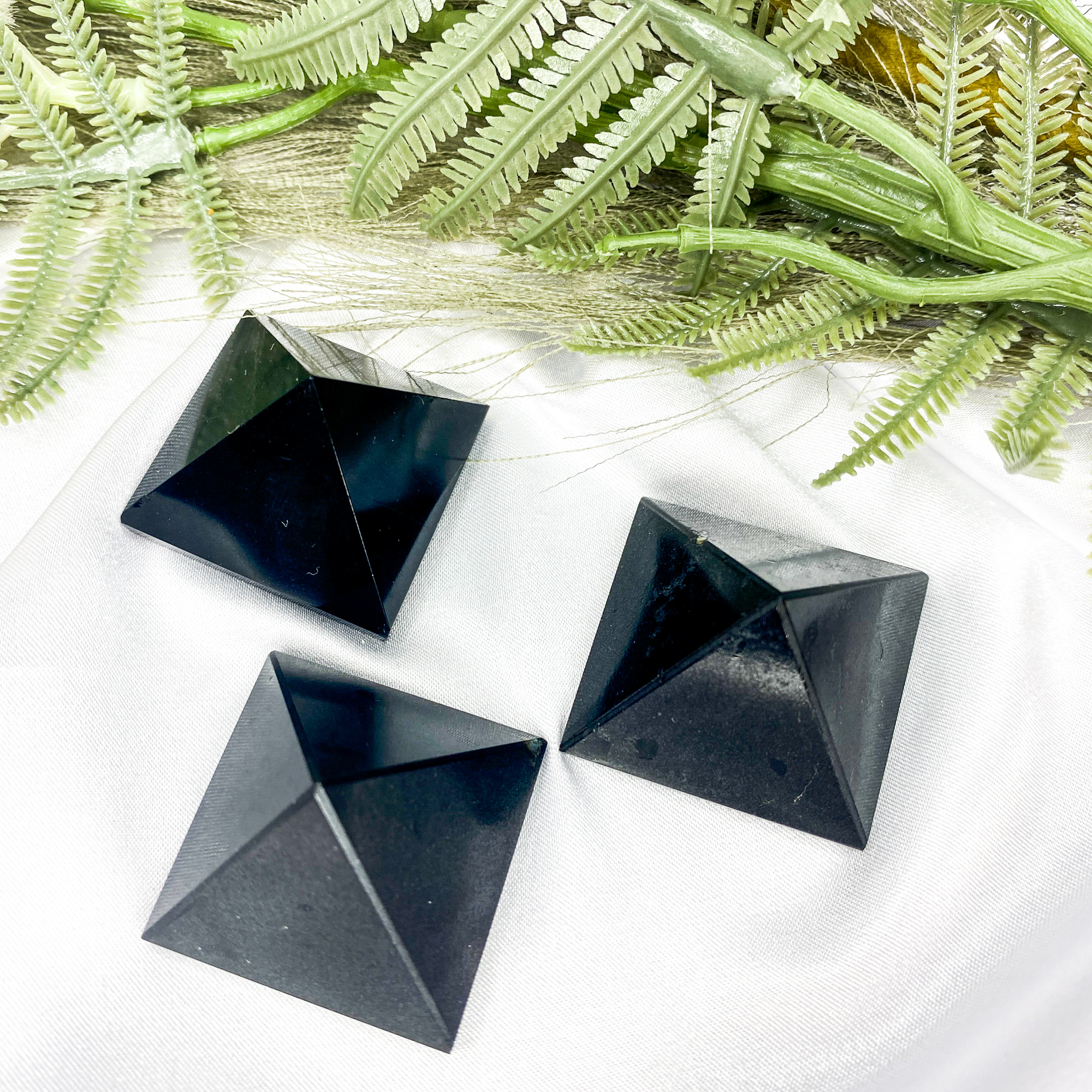 Black Obsidian Crystal Pyramid 2.5cm