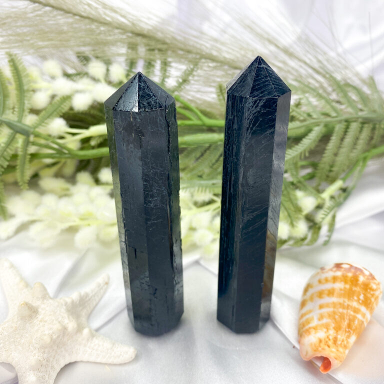 Black Tourmaline Crystal Point 6-9cm