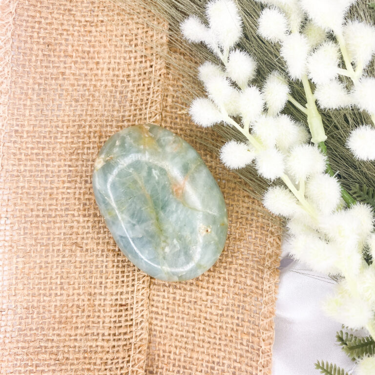 aquamarine palm stone