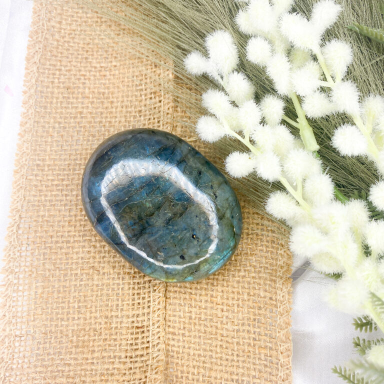 Labradorite Crystal Palm Stone Small