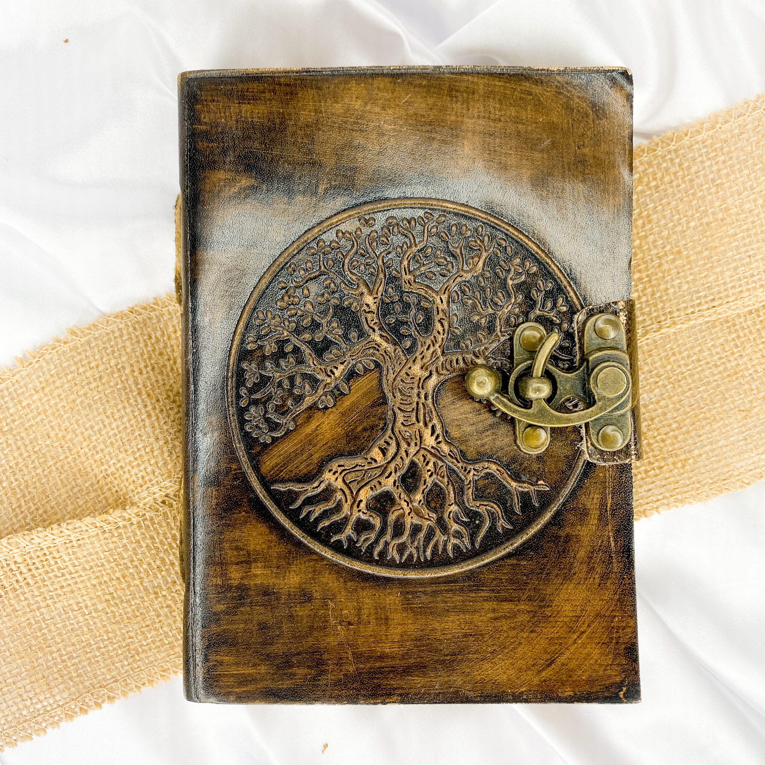Antique Leather Journal Tree of Life Journal
