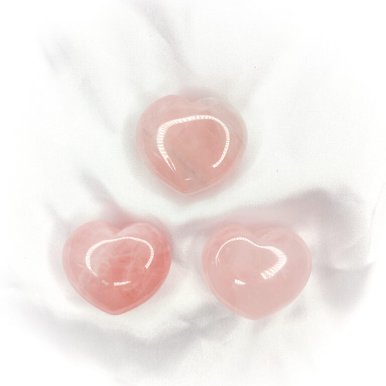 Rose Quartz Crystal Heart Puffy 40gm