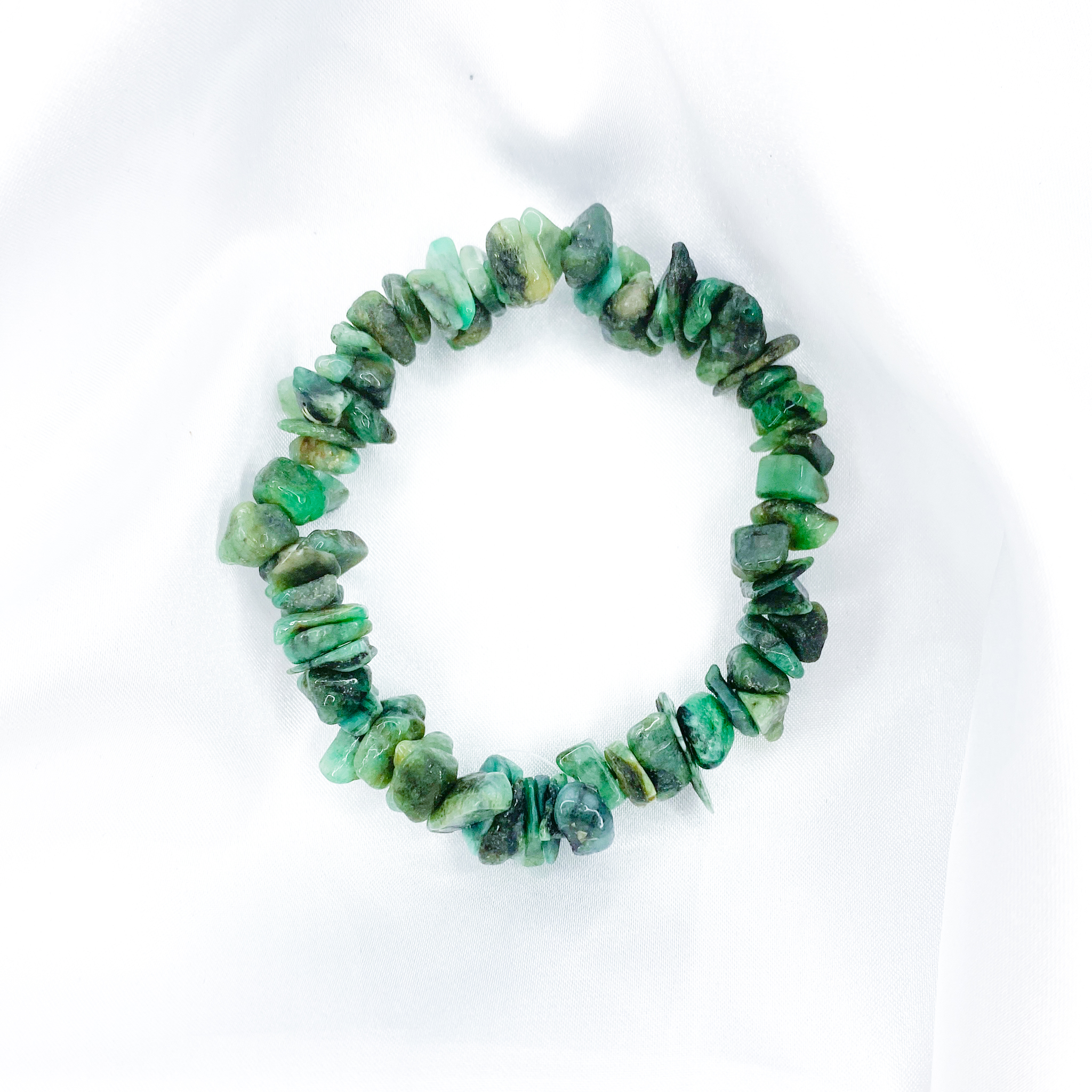 Emerald Crystal Chip Bracelet