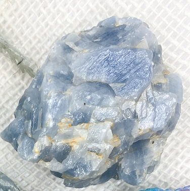 Blue Calcite Crystal Rough 200gm
