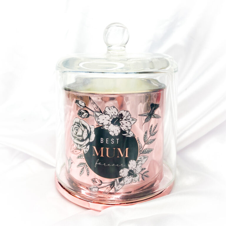 Pink Hummingbird Candle Bell Jar Vanilla 45hr Burn 11cm