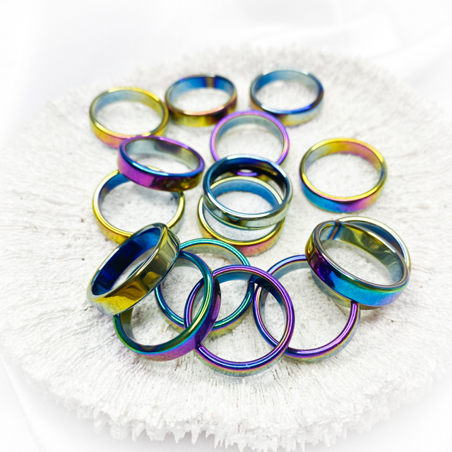 Aura Hematite Ring Size 10