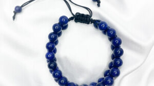 Double Weave Lapis Lazuli Bracelet