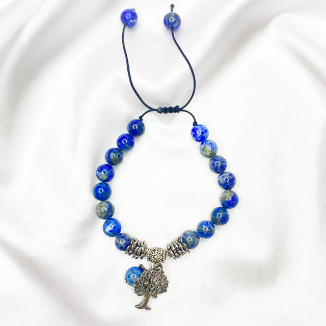 Lapis Lazuli Crystal Bracelet - Tree of Life