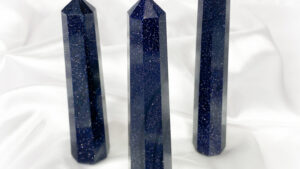 Blue Goldstone Crystal Point 6-9cm