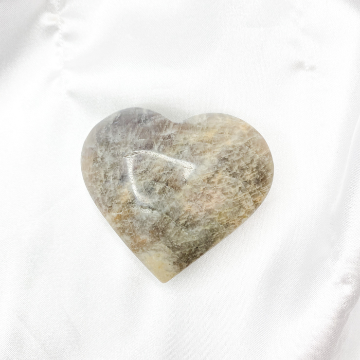 Mixed Moonstone Heart Puffy 5cm