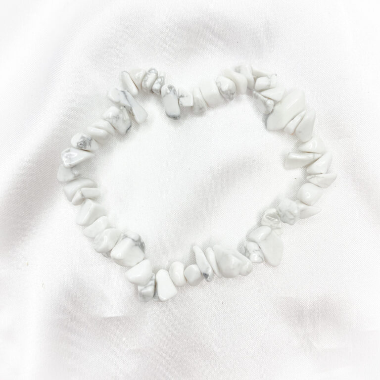 Howlite Crystal Chip Bracelet