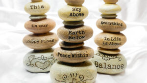Balancing Rocks with Inspiration Quotes