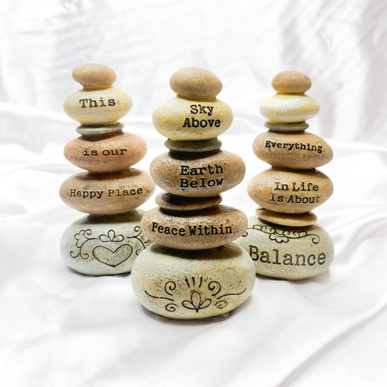 Balancing Rocks with Inspiration Quotes