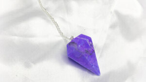 Purple Howlite Crystal Pendulum