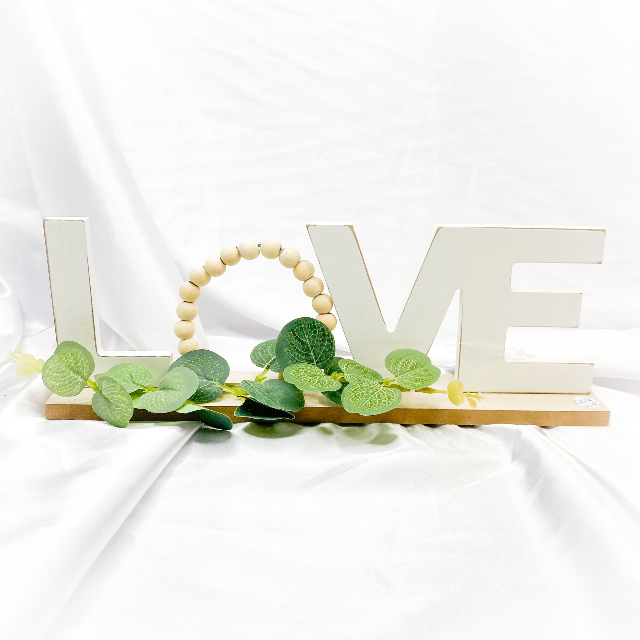 Love Tabletop Sign with Greenery 30cm