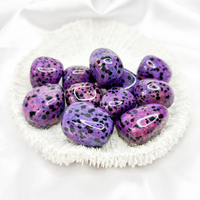 Dalmatian Jasper Purple Crystal Tumbled