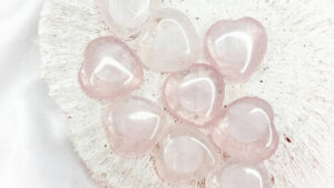 Rose Quartz Crystal Heart Mini 2.5cm