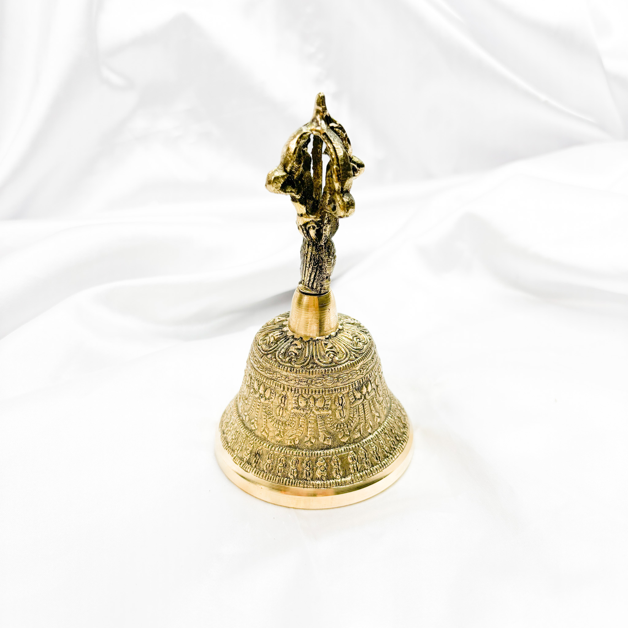 Tibetan OM Brass Bell 13cm