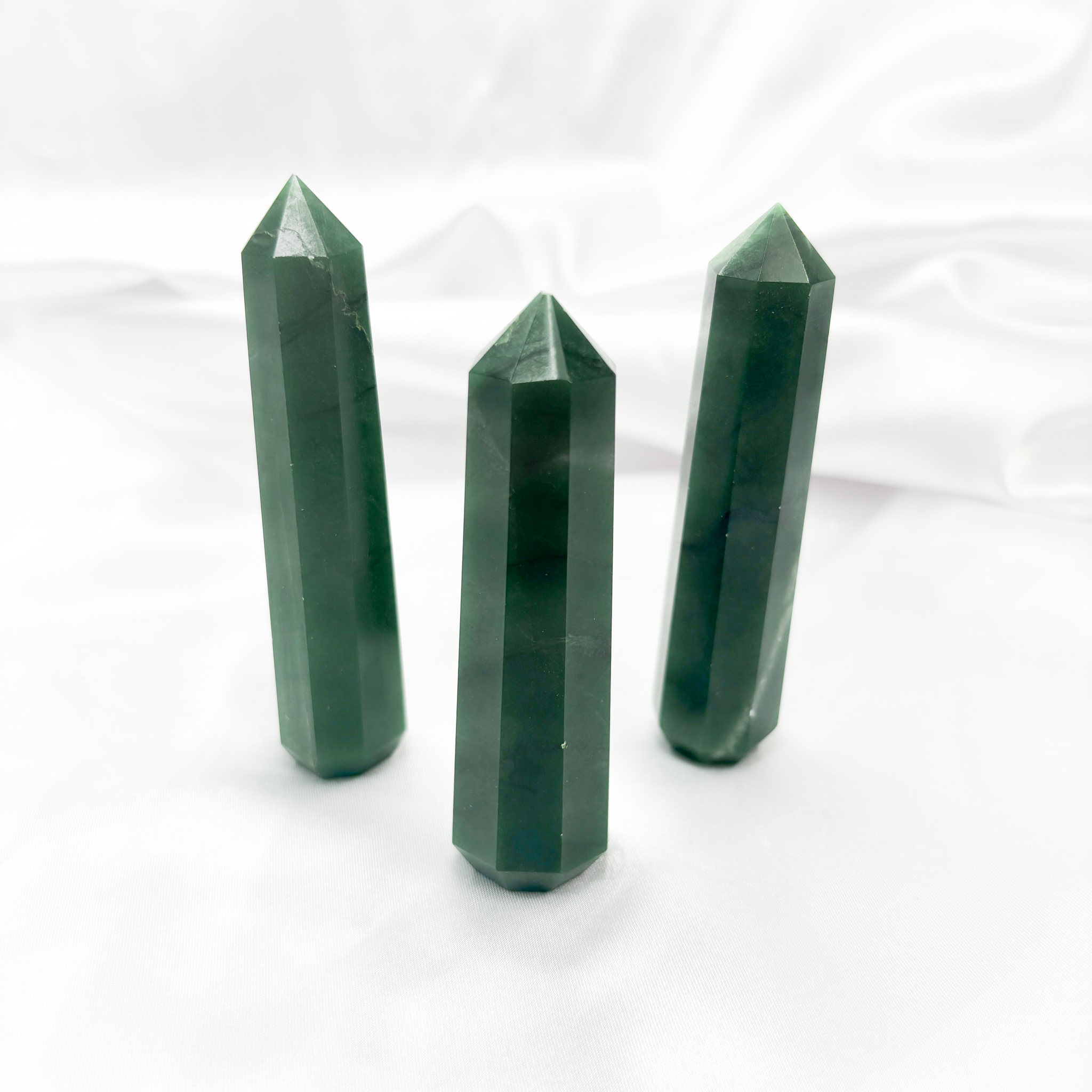 Green Jade Crystal Point 7-10cm