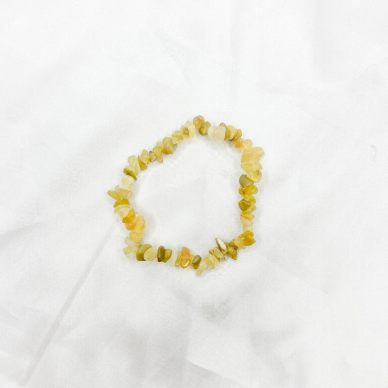 Yellow Jade Crystal Chip Bracelet