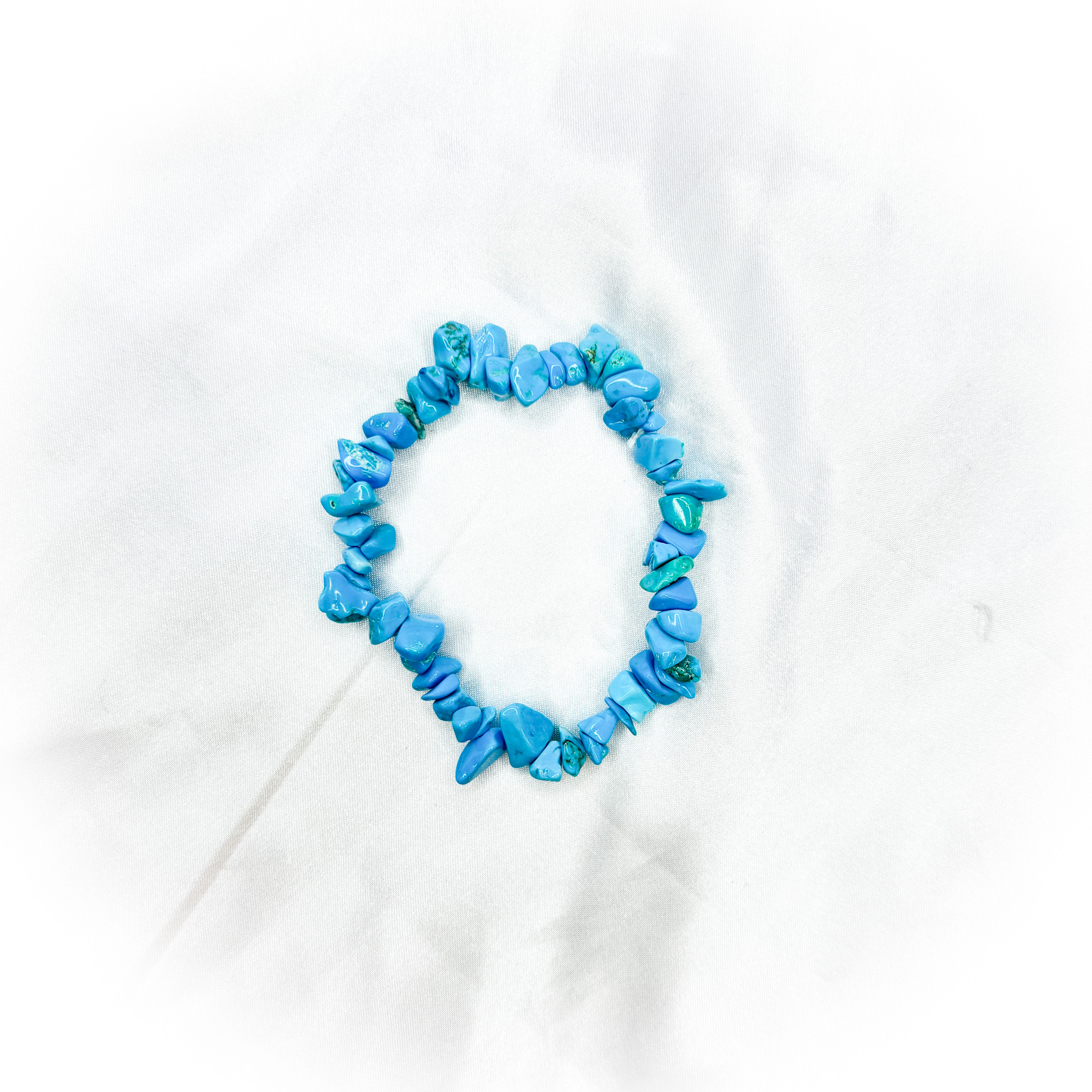 Blue Howlite Crystal Chip Bracelet
