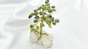 Jadeite Crystal Tree in Quartz